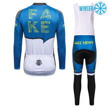 Load image into Gallery viewer, Thriller Rider Sports Bicycle Clothing Mens Cycling Jackets and Bib Tights Winter Kit(Fake News)
