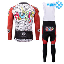 Load image into Gallery viewer, Thriller Rider Sports Bicycle Clothing Mens Cycling Jackets and Bib Tights Winter Kit(Love Music)
