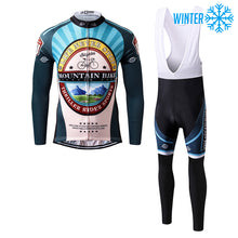 Load image into Gallery viewer, Thriller Rider Sports Bicycle Clothing Mens Cycling Jackets and Bib Tights Winter Kit(Mountian Bike Bicycle Club)
