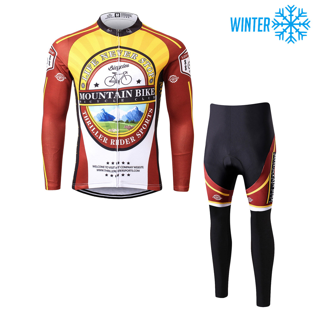 Thriller Rider Sports Bicycle Clothing Mens Cycling Jackets and Tights Winter Kit(Mountian Bike Bicycle Club)