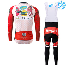 Load image into Gallery viewer, Thriller Rider Sports Bicycle Clothing Mens Cycling Jackets and Bib Tights Winter Kit(The Burgers)
