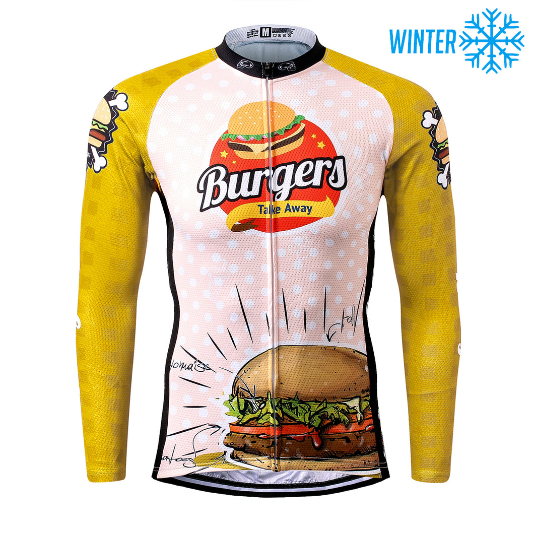 Thriller Rider Sports Bicycle Clothing Mens Cycling Jackets Winter(The Burgers)