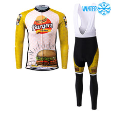 Load image into Gallery viewer, Thriller Rider Sports Bicycle Clothing Mens Cycling Jackets and Bib Tights Winter Kit(The Burgers)
