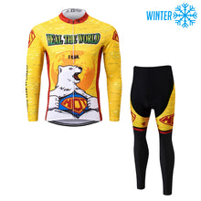 Load image into Gallery viewer, Thriller Rider Sports Bicycle Clothing Mens Cycling Jackets and Tights Winter Kit(Heal The World)
