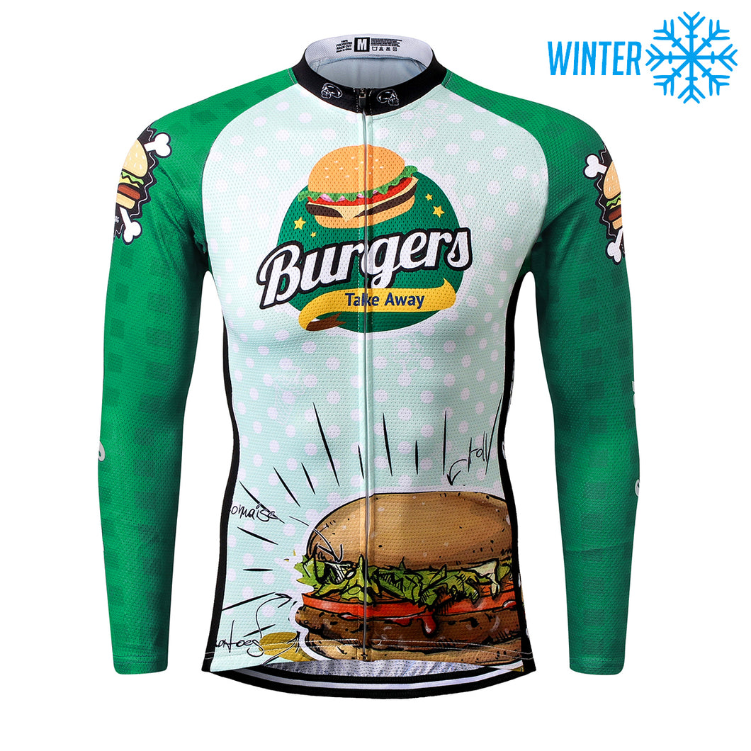 Thriller Rider Sports Bicycle Clothing Mens Cycling Jackets Winter(The Burgers)