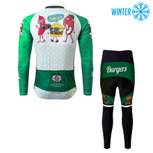 Load image into Gallery viewer, Thriller Rider Sports Bicycle Clothing Mens Cycling Jackets and Tights Winter Kit(The Burgers)
