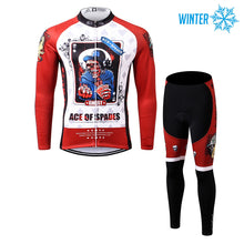 Load image into Gallery viewer, Thriller Rider Sports Bicycle Clothing Mens Cycling Jackets and Tights Winter Kit(Ace of Spades)
