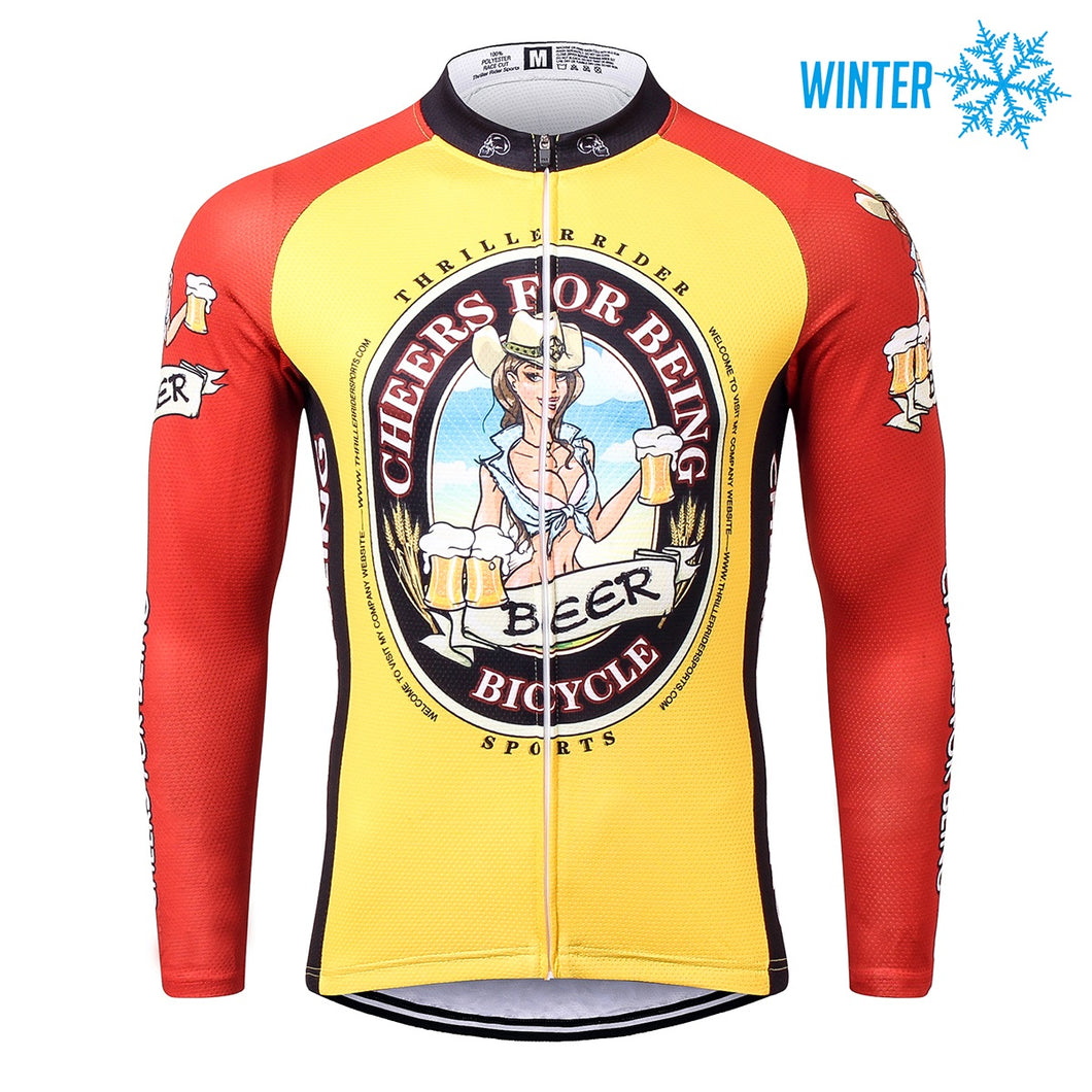 Thriller Rider Sports Bicycle Clothing Mens Cycling Jackets Winter(Cheer for Being)