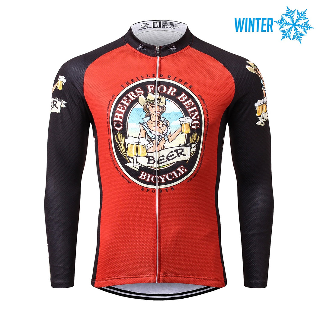 Thriller Rider Sports Bicycle Clothing Mens Cycling Jackets Winter(Cheer for Being)