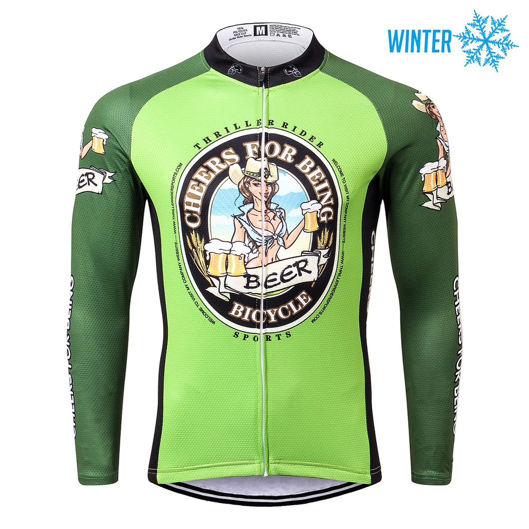 Thriller Rider Sports Bicycle Clothing Mens Cycling Jackets Winter(Cheer for Being)