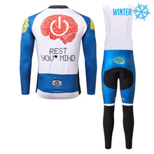 Load image into Gallery viewer, Thriller Rider Sports Bicycle Clothing Mens Cycling Jackets and Bib Tights Winter Kit(Rest Your Mind)
