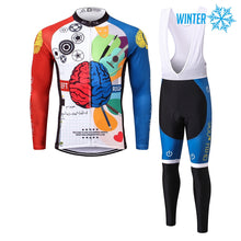 Load image into Gallery viewer, Thriller Rider Sports Bicycle Clothing Mens Cycling Jackets and Bib Tights Winter Kit(Rest Your Mind)
