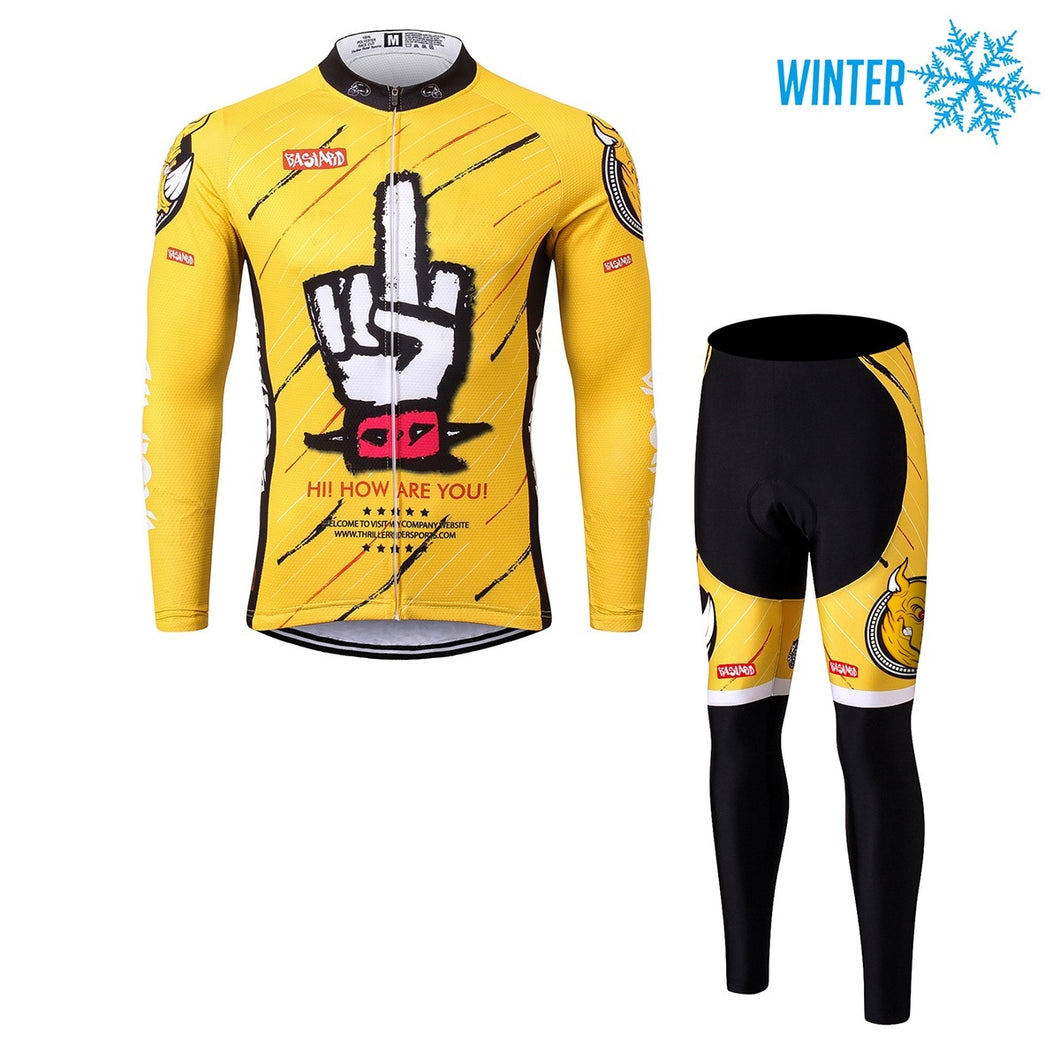 Thriller Rider Sports Bicycle Clothing Mens Cycling Jackets and Tights Winter Kit(Bastard)