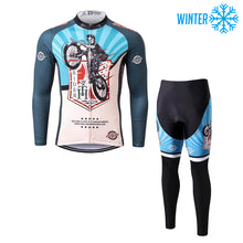 Load image into Gallery viewer, Thriller Rider Sports Bicycle Clothing Mens Cycling Jackets and Tights Winter Kit(Feel in Your Wheels)
