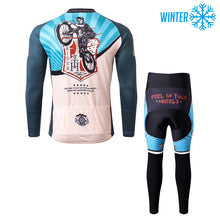 Load image into Gallery viewer, Thriller Rider Sports Bicycle Clothing Mens Cycling Jackets and Tights Winter Kit(Feel in Your Wheels)
