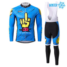 Cargar imagen en el visor de la galería, Thriller Rider Sports Ropa de Bicicleta Hombre Ciclismo Chaquetas y Culotte Largo con Tirantes Invierno/Térmico Traje(Bastard)
