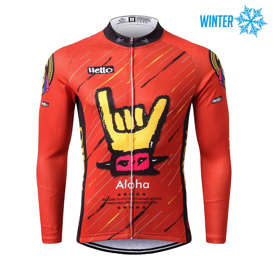 Thriller Rider Sports Bicycle Clothing Mens Cycling Jackets Winter(Aloha)