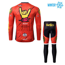 Load image into Gallery viewer, Thriller Rider Sports Bicycle Clothing Mens Cycling Jackets and Tights Winter Kit(Aloha)
