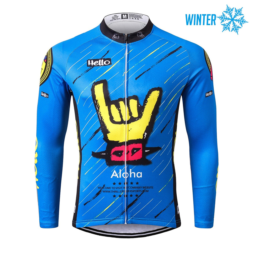 Thriller Rider Sports Bicycle Clothing Mens Cycling Jackets Winter(Aloha)