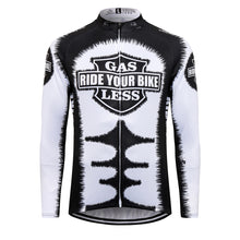 Load image into Gallery viewer, Thriller Rider Sports Bicycle Clothing Mens Cycling Jersey Long Sleeve(Gas Sucks Ride a Bike)
