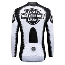 Load image into Gallery viewer, Thriller Rider Sports Bicycle Clothing Mens Cycling Jersey Long Sleeve(Gas Sucks Ride a Bike)
