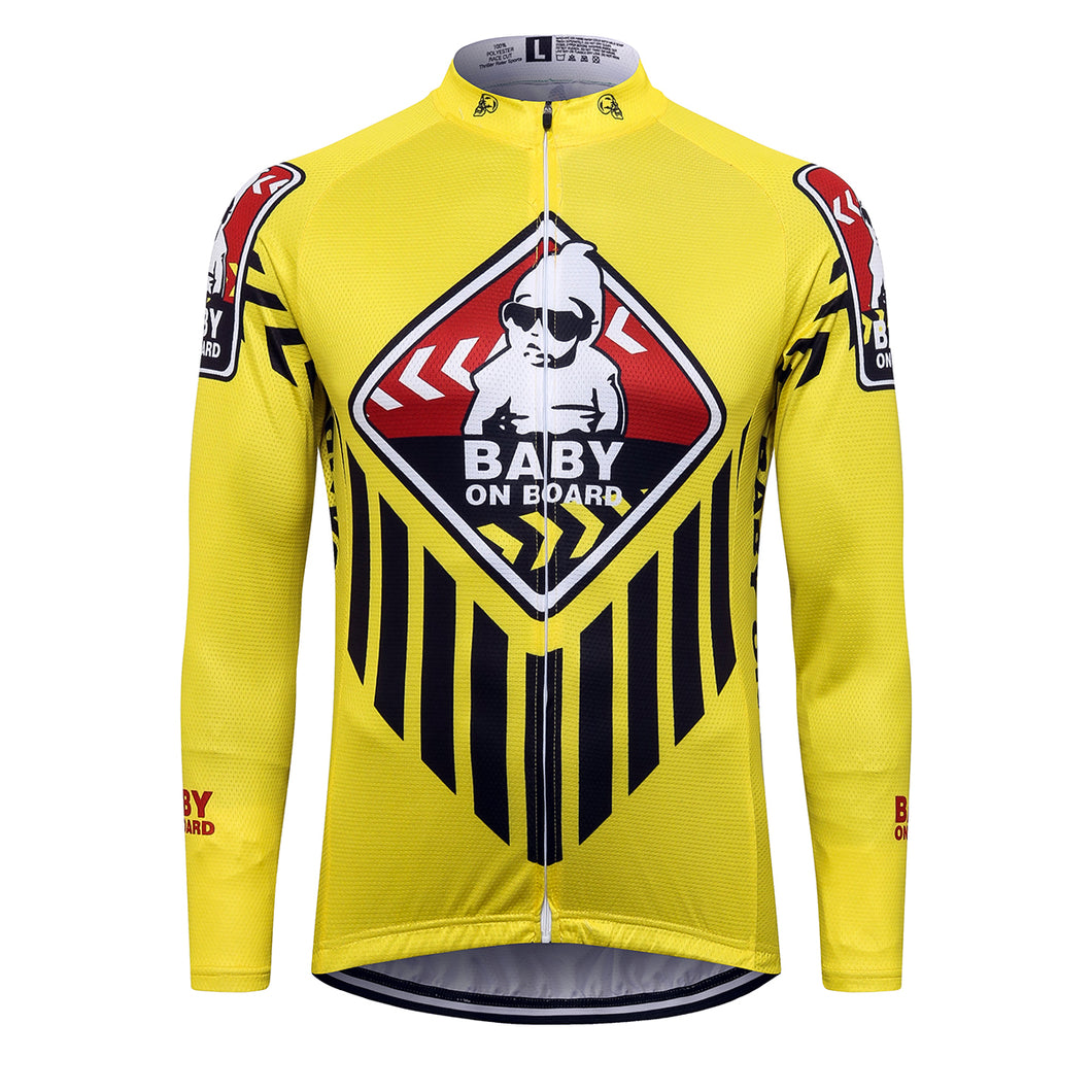 Thriller Rider Sports Bicycle Clothing Mens Cycling Jersey Long Sleeve(Baby on Board)