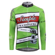 Load image into Gallery viewer, Thriller Rider Sports Bicycle Clothing Mens Cycling Jersey Long Sleeve(I&#39;m Simple Man)
