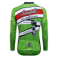 Load image into Gallery viewer, Thriller Rider Sports Bicycle Clothing Mens Cycling Jersey Long Sleeve(I&#39;m Simple Man)
