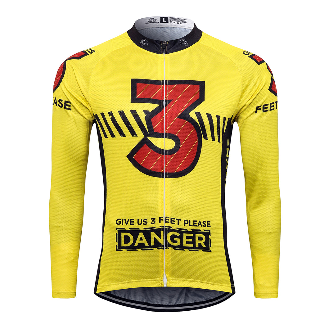 Thriller Rider Sports Bicycle Clothing Mens Cycling Jersey Long Sleeve(Give Us 3 Feet Please)