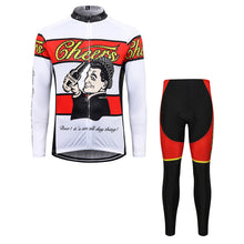 Load image into Gallery viewer, Thriller Rider Sports Bicycle Clothing Mens Cycling Jersey Long Sleeve and Trousers Kit(Cheers for Being)
