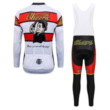 Load image into Gallery viewer, Thriller Rider Sports Bicycle Clothing Mens Cycling Jersey Long Sleeve and Bib Trousers Kit(Cheers for Being)
