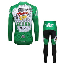 Load image into Gallery viewer, Thriller Rider Sports Bicycle Clothing Mens Cycling Jersey Long Sleeve and Trousers Kit(Cheers &amp; Beers)
