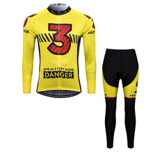 Load image into Gallery viewer, Thriller Rider Sports Bicycle Clothing Mens Cycling Jersey Long Sleeve and Trousers Kit(Give Us 3 Feet Please)
