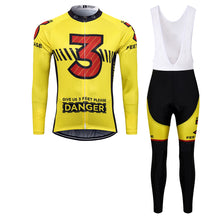 Load image into Gallery viewer, Thriller Rider Sports Bicycle Clothing Mens Cycling Jersey Long Sleeve and Bib Trousers Kit(Give Us 3 Feet Please)
