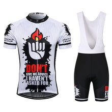 Load image into Gallery viewer, Thriller Rider Sports Bicycle Clothing Mens Cycling Jersey Short Sleeve and Bib Shorts Kit(Don&#39;t Give Me Advice)
