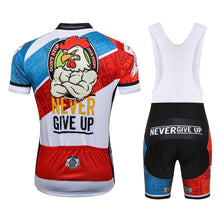 Load image into Gallery viewer, Thriller Rider Sports Bicycle Clothing Mens Cycling Jersey Short Sleeve and Bib Shorts Kit(Never Give Up)
