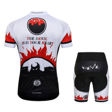 Load image into Gallery viewer, Thriller Rider Sports Bicycle Clothing Mens Cycling Jersey Short Sleeve and Shorts Kit(The Devil is in Your Heart)
