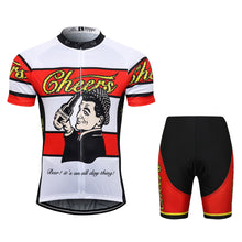 Load image into Gallery viewer, Thriller Rider Sports Bicycle Clothing Mens Cycling Jersey Short Sleeve and Shorts Kit(Cheers for Being)
