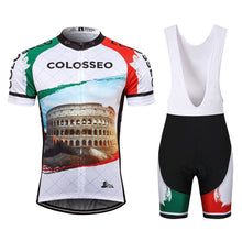 Load image into Gallery viewer, Thriller Rider Sports Bicycle Clothing Mens Cycling Jersey Short Sleeve and Bib Shorts Kit(Colosseo)
