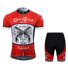 Load image into Gallery viewer, Thriller Rider Sports Bicycle Clothing Mens Cycling Jersey Short Sleeve and Shorts Kit(Don&#39;t Cread on Me)
