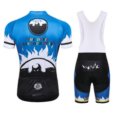 Load image into Gallery viewer, Thriller Rider Sports Bicycle Clothing Mens Cycling Jersey Short Sleeve and Bib Shorts Kit(The Devil is in Your Heart)
