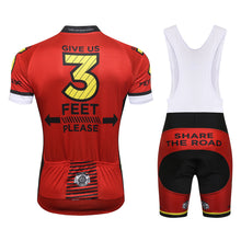 Load image into Gallery viewer, Thriller Rider Sports Bicycle Clothing Mens Cycling Jersey Short Sleeve and Bib Shorts Kit(Give Us 3 Feet Please)
