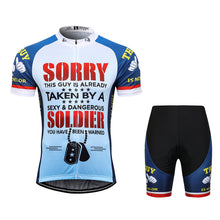 Load image into Gallery viewer, Thriller Rider Sports Bicycle Clothing Mens Cycling Jersey Short Sleeve and Shorts Kit(You Have Been Warned)
