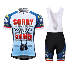 Load image into Gallery viewer, Thriller Rider Sports Bicycle Clothing Mens Cycling Jersey Short Sleeve and Bib Shorts Kit(You Have Been Warned)
