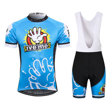 Load image into Gallery viewer, Thriller Rider Sports Bicycle Clothing Mens Cycling Jersey Short Sleeve and Bib Shorts Kit(Give Me Five)
