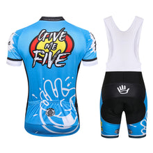 Load image into Gallery viewer, Thriller Rider Sports Bicycle Clothing Mens Cycling Jersey Short Sleeve and Bib Shorts Kit(Give Me Five)
