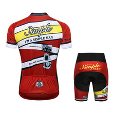 Load image into Gallery viewer, Thriller Rider Sports Bicycle Clothing Mens Cycling Jersey Short Sleeve and Shorts Kit(I&#39;m Simple Man)
