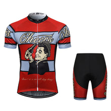 Load image into Gallery viewer, Thriller Rider Sports Bicycle Clothing Mens Cycling Jersey Short Sleeve and Shorts Kit(Cheers for Being)
