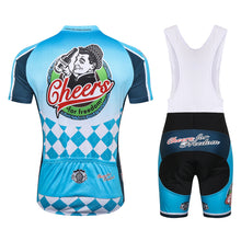 Load image into Gallery viewer, Thriller Rider Sports Bicycle Clothing Mens Cycling Jersey Short Sleeve and Bib Shorts Kit(Cheers for Freedom)
