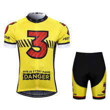 Load image into Gallery viewer, Thriller Rider Sports Bicycle Clothing Mens Cycling Jersey Short Sleeve and Shorts Kit(Give Us 3 Feet Please)
